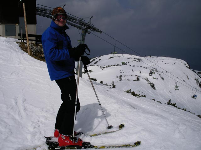 Andreas bei der Bergstation des 2er Sessellifts Gro&szlig;es Kar