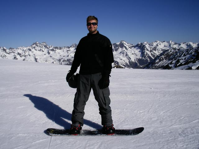 Markus bei der Bergstation der Idjochbahn (15. Apr.)