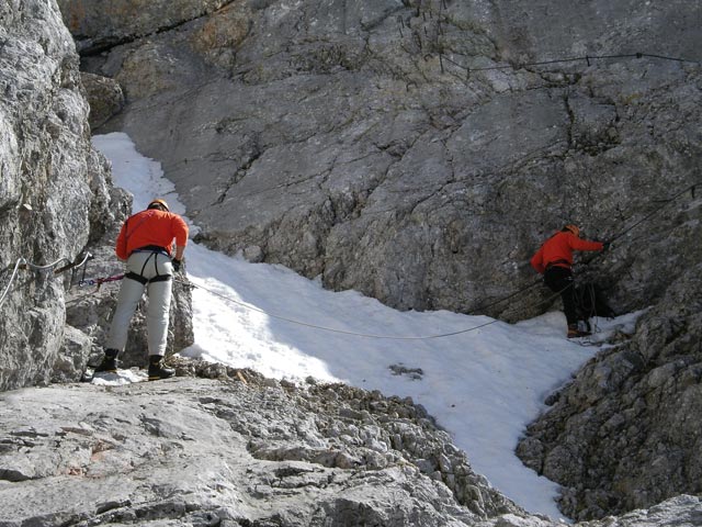 Axel und Andreas am Skywalk-Klettersteig