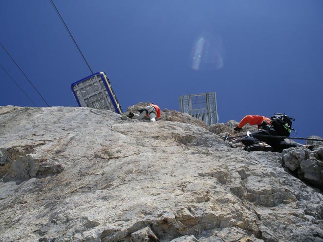 Axel und Andreas am Skywalk-Klettersteig