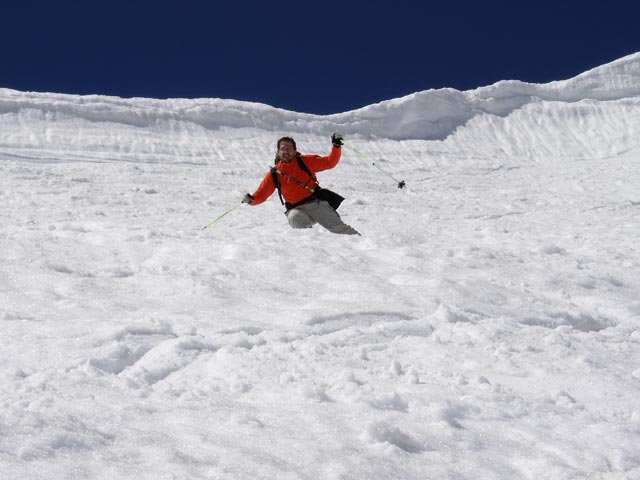 Axel zwischen Rosmarie-Stollen und Edelgrie&szlig;-Gletscher