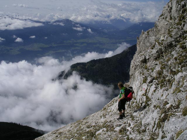 Erich zwischen Bettelwurfhütte und Westgrat-Klettersteig (12. Mai)