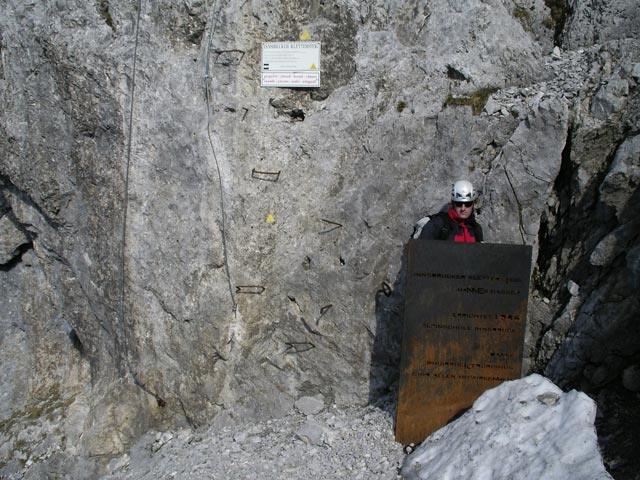 Innsbrucker Klettersteig: Erich beim Einstieg