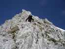 Innsbrucker Klettersteig: Erich zwischen Einstieg und Seegrubenspitze