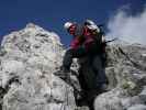 Innsbrucker Klettersteig: Erich zwischen Einstieg und Seegrubenspitze