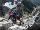 Innsbrucker Klettersteig: Daniela und Irene zwischen Einstieg und Seegrubenspitze