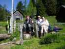 Erich, ich und Daniela auf der Sandlingalm (19. Mai)