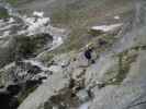 Gletscherstube-Klettersteig: Axel im Stichstück