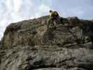 Wankspitze-Klettersteig: Axel in der Einstiegswand