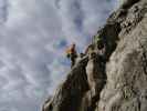 Wankspitze-Klettersteig: Axel in der Ausstiegswand