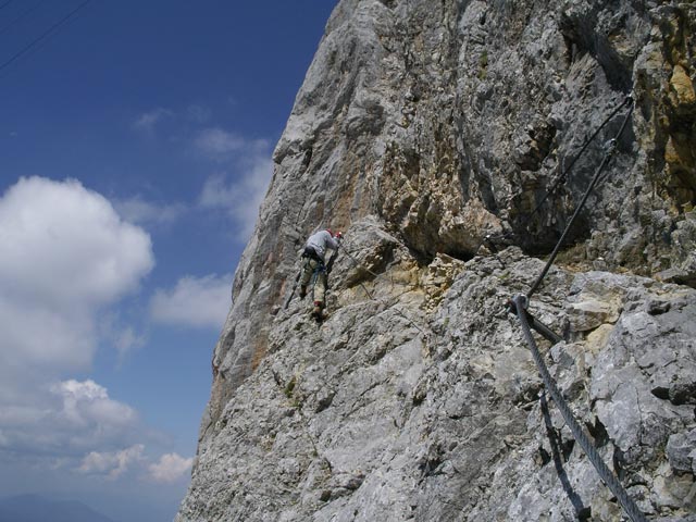 Sky Walk-Klettersteig: Mathias in der Querung (9. Juni)