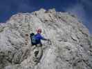 Westgrat-Klettersteig: Mathias zwischen Großem Koppenkarstein und Kleinem Koppenkarstein (8. Juni)