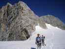 Erich und Mathias am Hallstätter Gletscher zwischen Schulteranstieg und Seethaler Hütte (9. Juni)