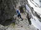 Sky Walk-Klettersteig: Irene am Ende der Querung (9. Juni)