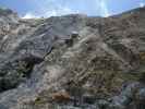 Sky Walk-Klettersteig: Mathias im sehr steilen Pfeiler (9. Juni)