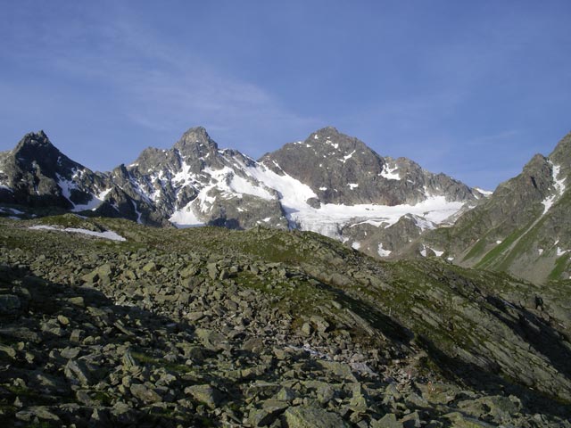 Gl&ouml;tterspitze, Gro&szlig;litzner und Gro&szlig;es Seehorn von Tschifernella aus