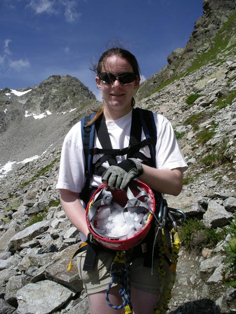 Daniela zwischen Saarbr&uuml;ckner H&uuml;tte und Kleinlitzner-Klettersteig