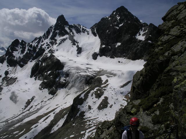 Gro&szlig;litzner und Gro&szlig;es Seehorn vom Kleinlitzner-Klettersteig aus