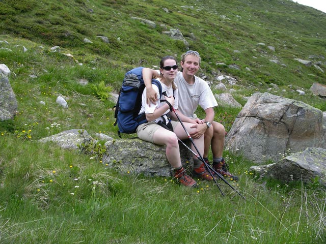 Daniela und ich zwischen Schwarzen B&ouml;den und Schweizer Vermunt