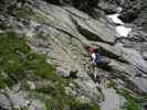 Kleinlitzner-Klettersteig: Daniela im Einstieg