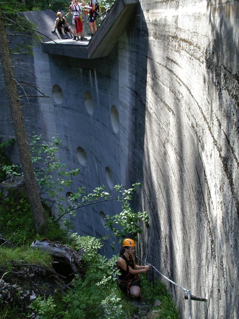 ÖTK-Klettersteig: Theresa im Ausstieg (7. Juli)