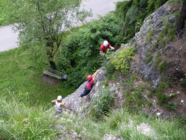 Koflwand-Klettersteig: Irmgard, Sascha und Andreas (8. Juli)