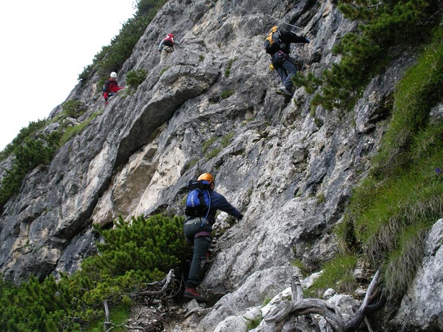 Via Ferrata Michielli Albino Strobel: Thomas, Marcella, Erich und Lukas (11. Juli)