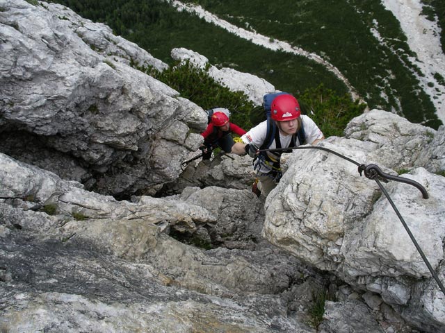 Via Ferrata Michielli Albino Strobel: Doris und Daniela (11. Juli)