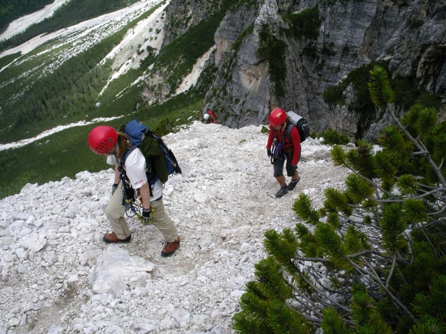 Via Ferrata Michielli Albino Strobel: Daniela, Irmgard und Doris (11. Juli)