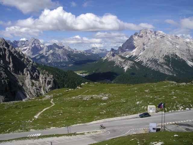 vom Parkplatz des Rifugio Auronzo Richtung Südwesten (12. Juli)