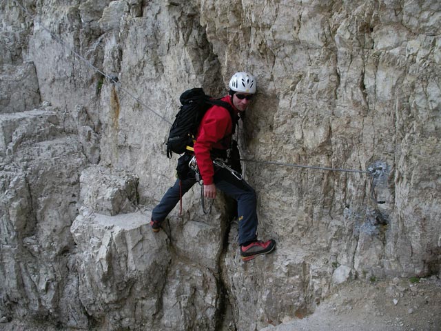 Andreas am Innerkofler-Klettersteig (12. Juli)