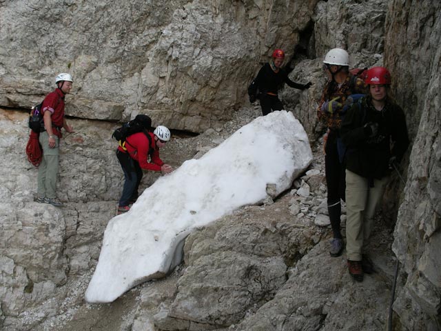 Michael, Andreas, Marlies, Josef und Daniela zwischen Pa&szlig;portenscharte und Paternsattel (12. Juli)