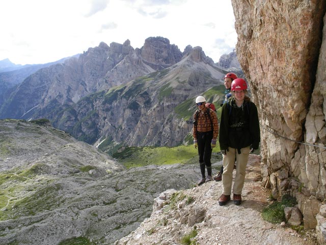 Josef, Marlies und Daniela zwischen Pa&szlig;portenscharte und Paternsattel (12. Juli)