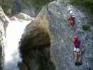 ÖTK-Klettersteig: Christoph und Doris zwischen zweiter und dritter Brücke (7. Juli)