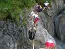 ÖTK-Klettersteig: Wolfgang, Christoph, Tobias und Alexander bei der vierten Brücke (7. Juli)