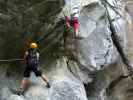 ÖTK-Klettersteig: Wolfgang und Christoph bei der ersten Wehranlage (7. Juli)