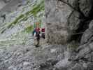 Winkelturm-Klettersteig: Daniela im Einstieg (8. Juli)