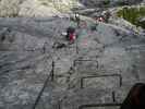 Winkelturm-Klettersteig: Daniela, Irmgard, Edith und Andreas in der Ausstiegswand (8. Juli)