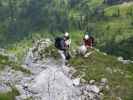 Winkelturm-Klettersteig: Erich, Irmgard und Andreas im Ausstieg (8. Juli)