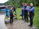 Barbara, Verena, Theresa, ?, Michael, Wolfgang und Wolfgang in der Tauchschule Easy Dive (10. Juli)