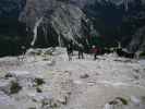 Josef, Daniela, Brigitte, Edith und Christine zwischen Via Ferrata Michielli Albino Strobel und Punta Fiammes (11. Juli)