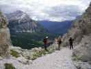 Thomas, Daniela und Lukas in der Forcella del Pomagagnon, 2.178 m (11. Juli)