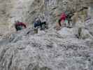 Paternkofel-Nordnordwestgrat: Josef, Daniela und Michael in der dritten Seillänge (12. Juli)