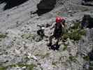 Zellinköpfe-Klettersteig: Christine und Daniela im Einstieg (13. Juli)