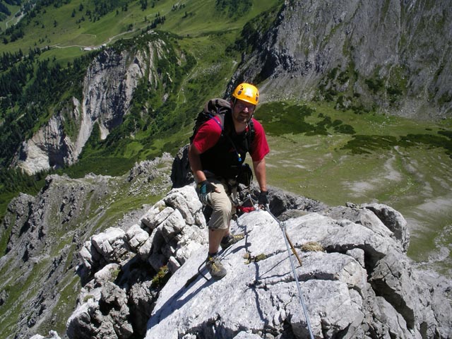 Saula-Klettersteig: Axel im zweiten Teil