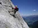 Saula-Klettersteig: Axel im zweiten Teil