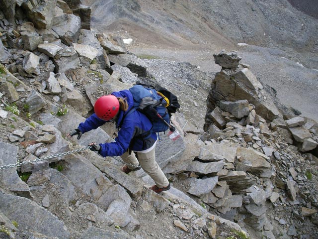Daniela auf Weg 5 zwischen Zayjoch und Ötzstatt (23. Juli)