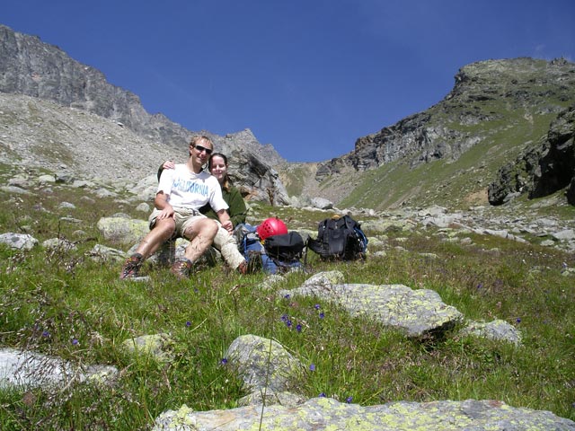 Ich und Daniela auf Weg 5 zwischen Ötzstatt und der Schäferhütte (23. Juli)