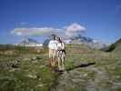 Ich und Daniela auf Weg 5 zwischen Düsseldorfer Hütte und Tschenglser Hochwand (22. Juli)