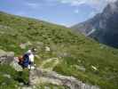 Daniela auf Weg 13 zwischen der Schäferhütte und der Oberen Laaser Alm (23. Juli)